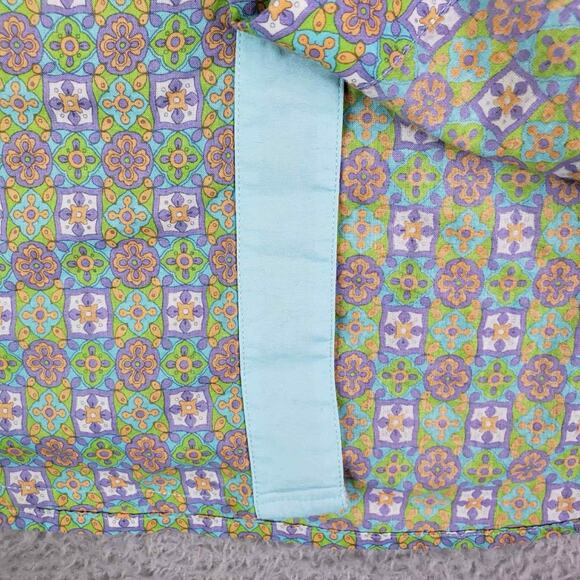 Mr Turk Button Down Shirt Men’s Size Small S ? Green Geometric Long Sleeve - Picture 6 of 10
